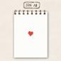 Preview: Skizzenblock Notizbuch DIN A6 - kleines Herz